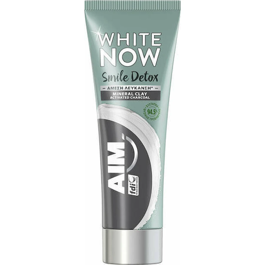 AIM White Now Smile Детокс відбілююча зубна паста з активованим вугіллям 75мл: ціни та характеристики