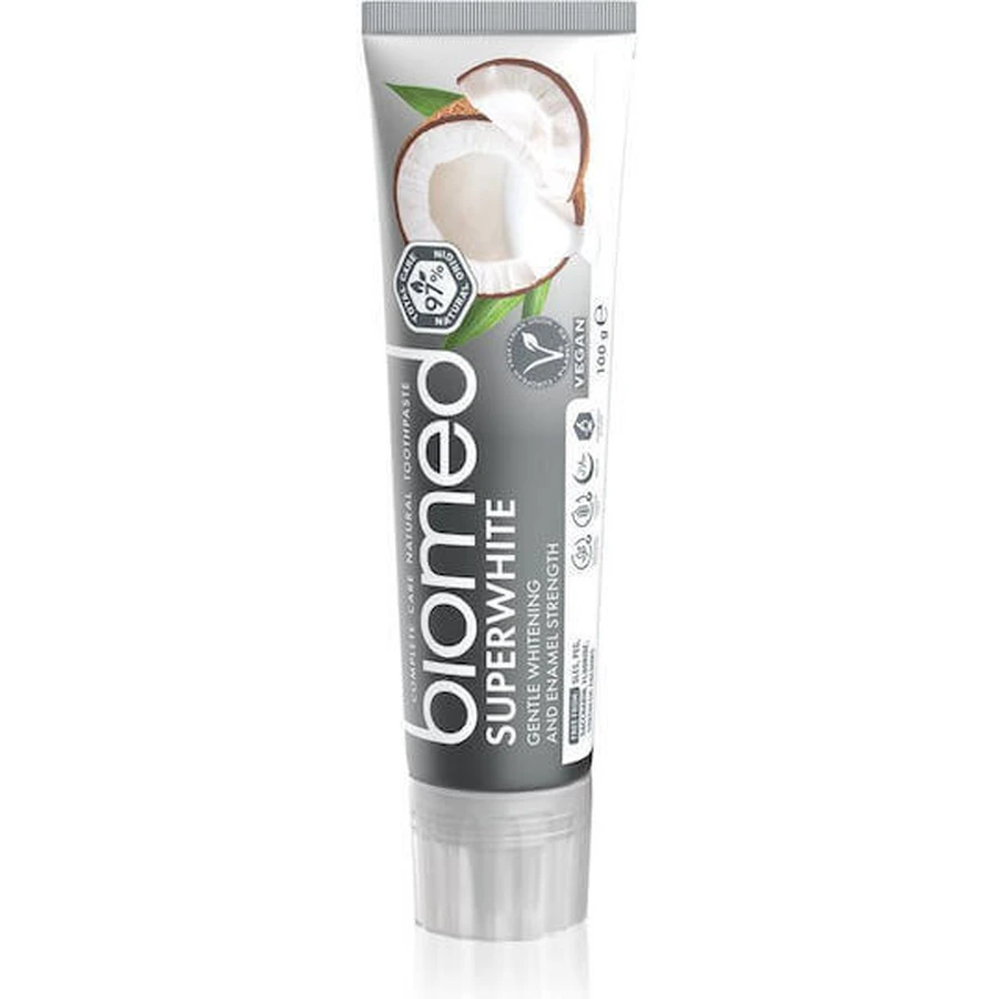Splat Biomed Superwhite Зубна паста без фтору для відбілювання кокосова 100гр: ціни та характеристики