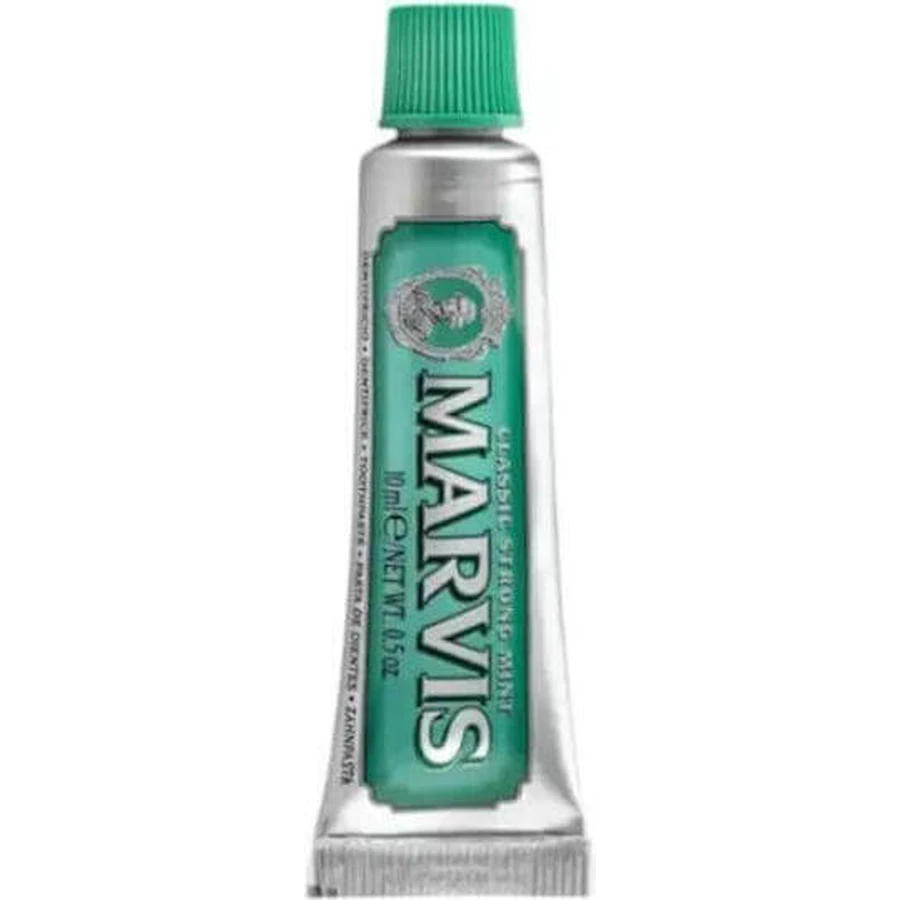 Marvis Classic Strong Mint Зубная паста против зубного налета и кариеса 10 мл: цены и характеристики