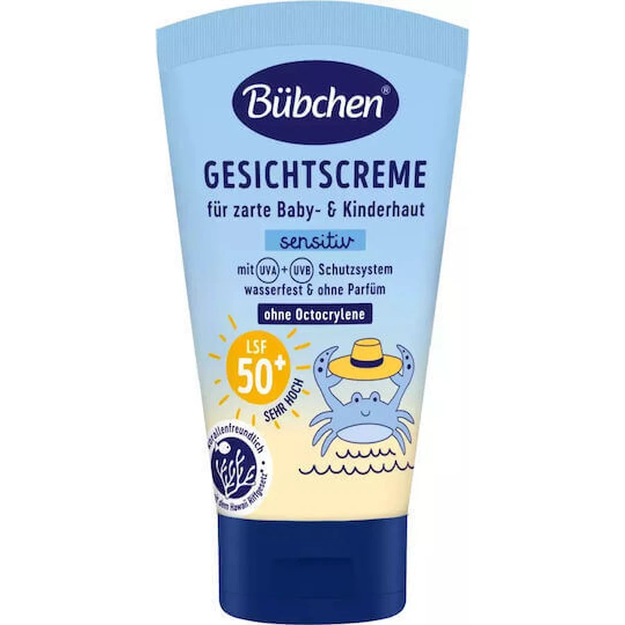 Bubchen Bubchen Водостойкий детский солнцезащитный крем-эмульсия SPF50 50 мл 15000100: цены и характеристики