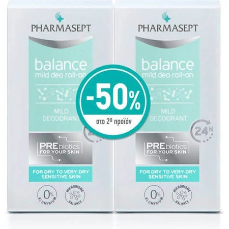 Pharmasept Balance Mild Deo Deodorant 24h Roll-On Deodorant Aluminium Free 2x50ml: цены и характеристики