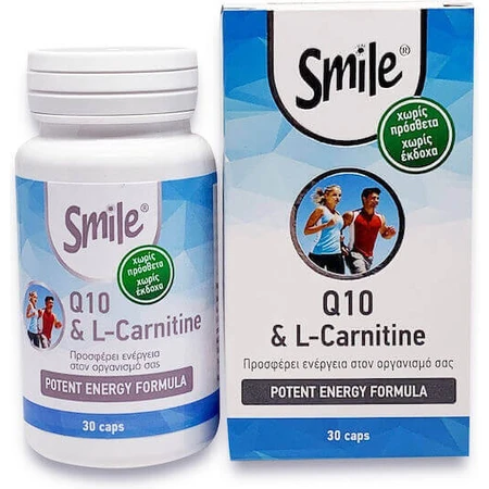 AM Health Smile Коэнзим Q-10 и L-карнитин 30 капс: цены и характеристики