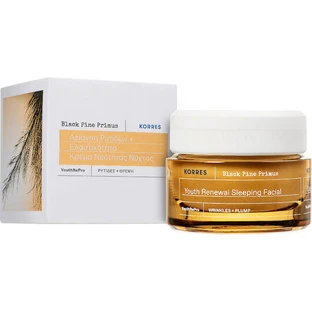 Korres Black Pine Primus Примус Антивозрастной и осветляющий ночной крем для лица с гиалуроновой кислотой 40 мл