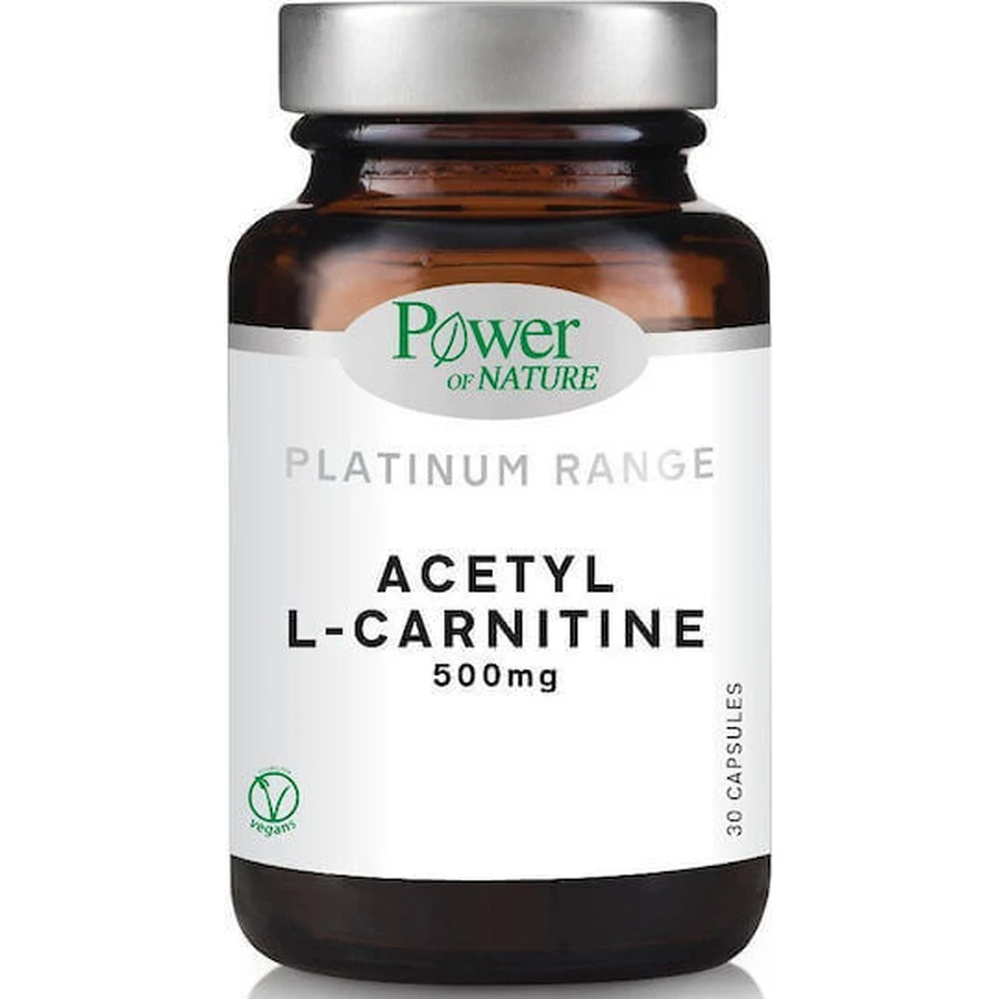 Power Of Nature Platinum Range Ацетил L-карнітин 500 мг 30 капс.: ціни та характеристики