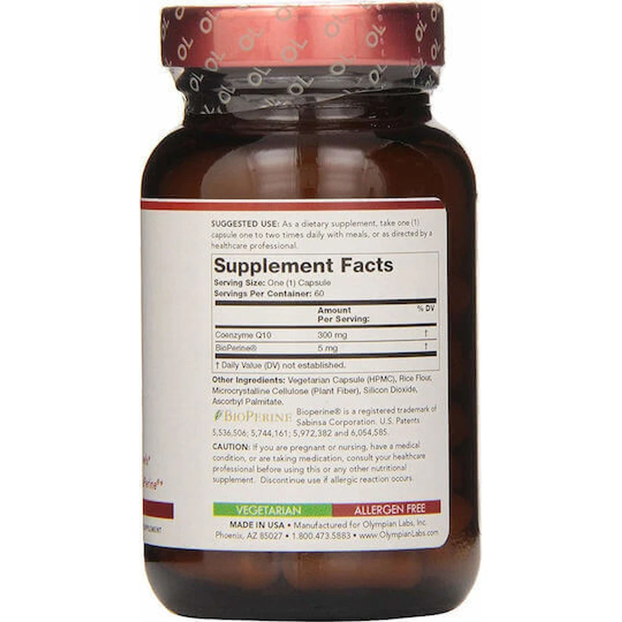 Olympian Labs CoQ10 Super Size BioPerine 300mg 60 caps: цены и характеристики