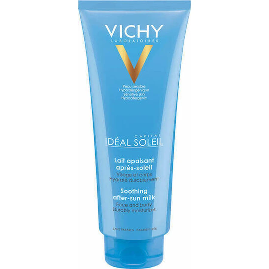 Vichy Capital Ideal Soleil Эмульсия после солнца для лица и тела с водой термального источника и маслом ши 300 мл: цены и характеристики