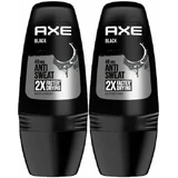 Axe Black Anti Sweat Дезодорант-антиперспирант 48h Roll-On Deodorant 2x50ml
