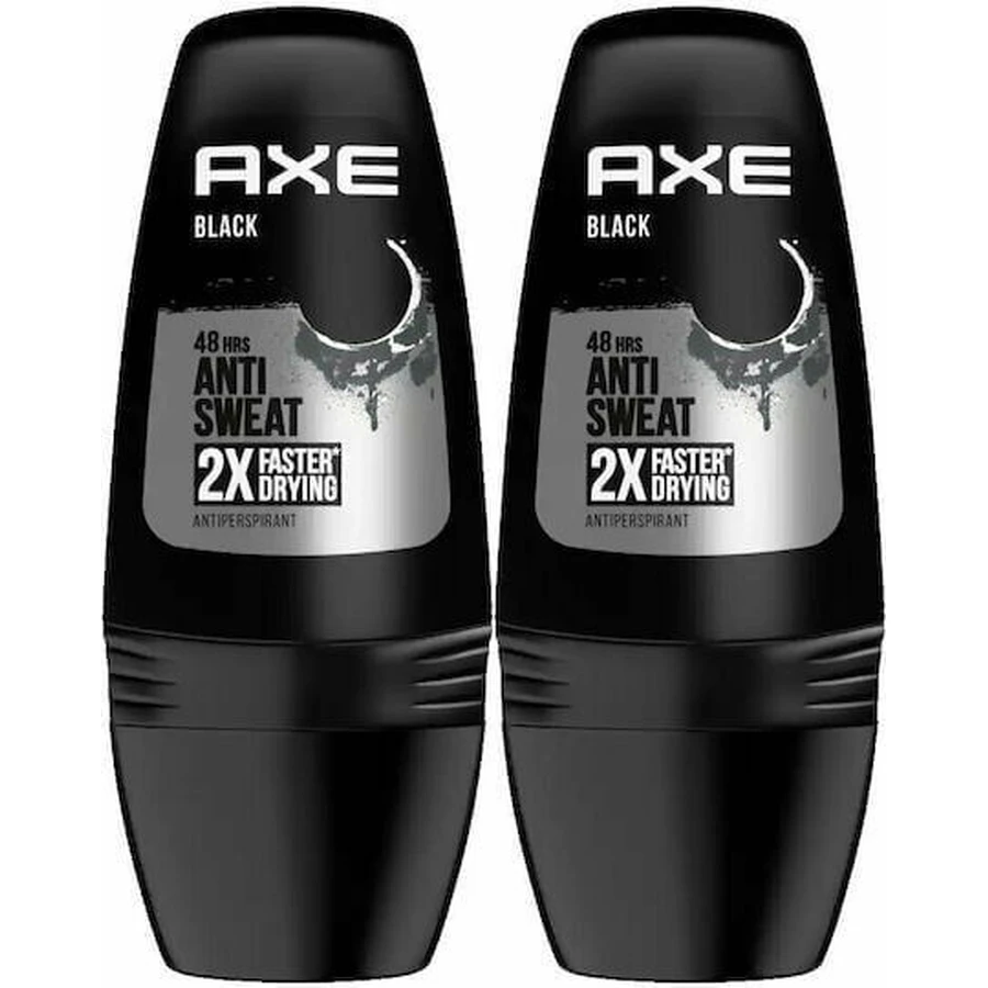 Дезодорант-антиперспірант Axe Black Anti Sweat Антиперспірант 48h Roll-On Deodorant 2х50мл: ціни та характеристики