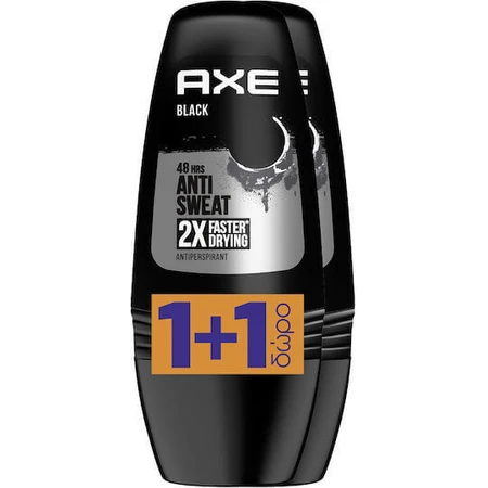 Дезодорант-антиперспірант Axe Black Anti Sweat Антиперспірант 48h Roll-On Deodorant 2х50мл: ціни та характеристики