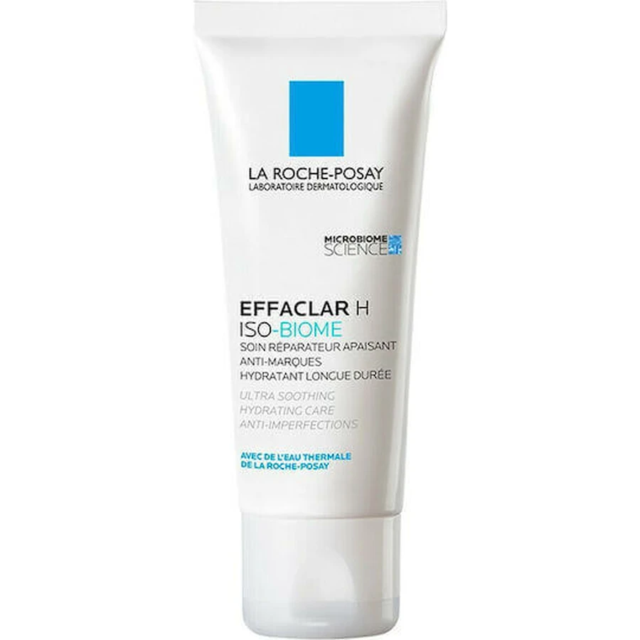 La Roche Posay Effaclar H ISO-Biome Легкий увлажняющий и регулирующий работу сальных желез крем для неровной кожи с ниацинамидом и пантенолом 40 мл: цены и характеристики