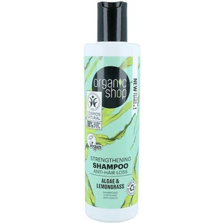 Organic Shop Органічний шампунь від випадіння волосся з водоростями та глиною для всіх типів волосся 280 мл