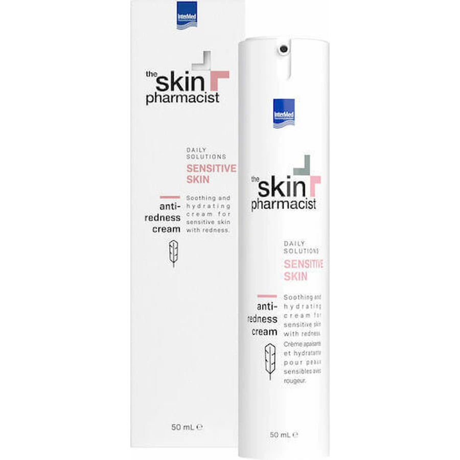 InterMed The Skin Pharmacist 24-годинний крем для обличчя проти почервоніння з гіалуроновою кислотою та алое вера 50мл: ціни та характеристики