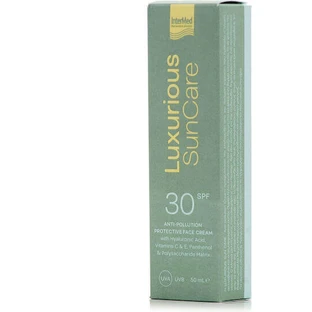 InterMed Luxurious Suncare Зволожуючий, омолоджуючий та освітлюючий денний крем для обличчя SPF30 з гіалуроновою кислотою 50 мл
