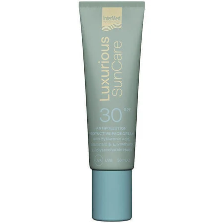 InterMed Luxurious Suncare Зволожуючий, омолоджуючий та освітлюючий денний крем для обличчя SPF30 з гіалуроновою кислотою 50 мл: ціни та характеристики
