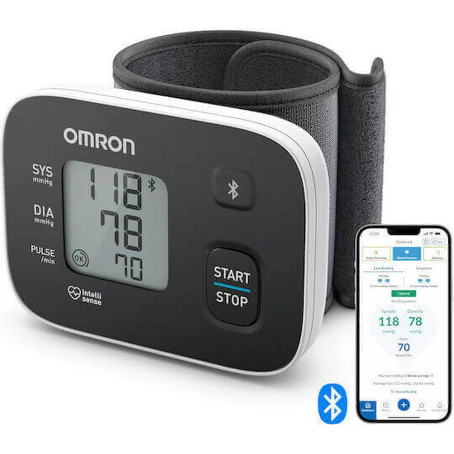 Omron RS3 Intelli IT интернет-магазин Bluetooth наручный измеритель артериального давления HEM-6161T-D: цены и характеристики