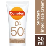 Морквяний водостійкий сонцезахисний крем для обличчя SPF50 з пігментом 50 мл