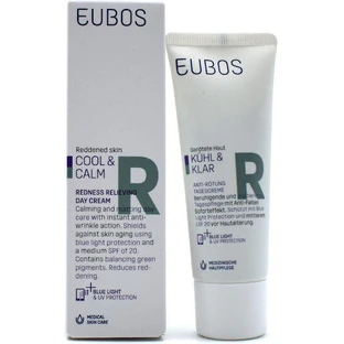 Зволожуючий денний крем для обличчя Eubos Cool & Calm з SPF20 проти почервоніння з пантенолом 40 мл