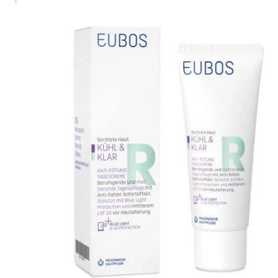 Eubos Cool & Calm Увлажняющий дневной крем для лица с SPF20 против покраснений с пантенолом 40 мл: цены и характеристики