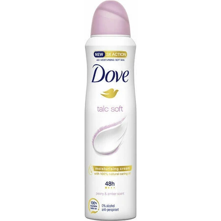 Дезодорант-спрей Dove Talc Soft Дезодорант-спрей 3х-кратної дії на 48 годин 150 мл: ціни та характеристики