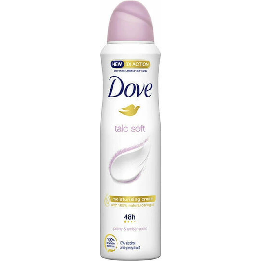 Дезодорант-спрей Dove Talc Soft Дезодорант-спрей 3х-кратної дії на 48 годин 150 мл: ціни та характеристики