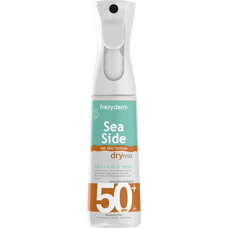 Frezyderm Sea Side Dry Mist Міст для обличчя та тіла водонепроникний з сонцезахисним фактором SPF50 300 мл: ціни та характеристики