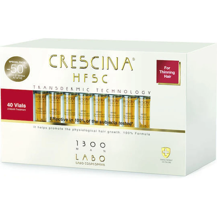 Labo Crescina Transdermic HFSC 1300 Hair ампула від випадіння волосся для чоловіків 40х3,5мл: ціни та характеристики