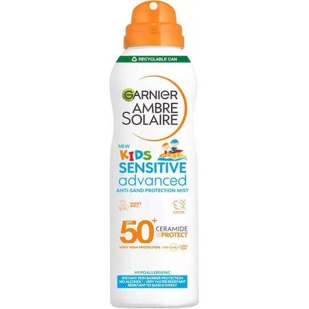 Garnier Sensitive Advanced Anti-Sand Waterproof Детский солнцезащитный крем-спрей SPF50 150 мл: цены и характеристики