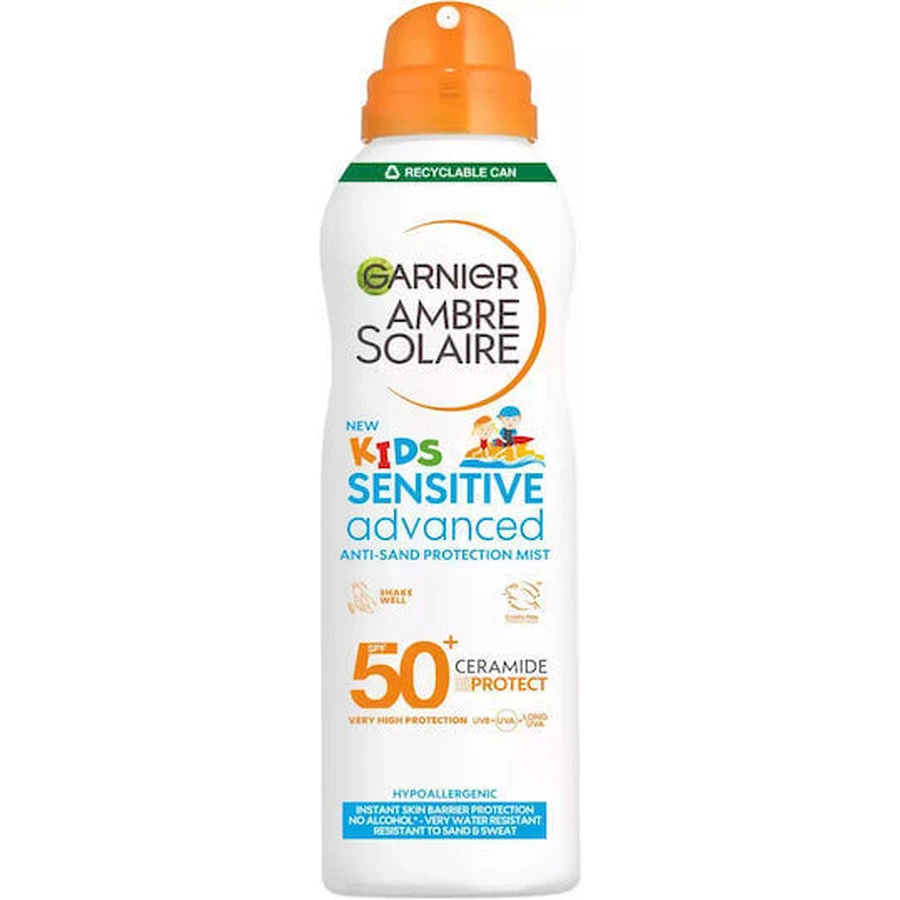 Garnier Sensitive Advanced Anti-Sand Waterproof Детский солнцезащитный крем-спрей SPF50 150 мл: цены и характеристики