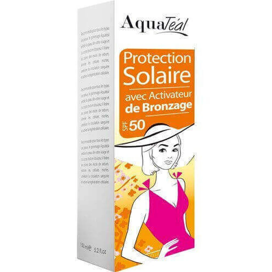 AquaTeal Сонцезахисний лосьйон з активатором засмаги SPF Αντηλιακά для обличчя та тіла SPF50 100мл: ціни та характеристики