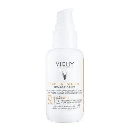 Vichy Capital Soleil UV-Age Щоденний сонцезахисний крем для обличчя SPF50 зі світлим пігментом 40 мл: ціни та характеристики