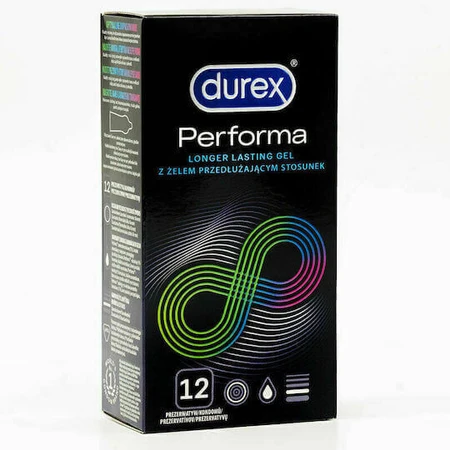Пресерванти Durex Prezervatives Performa з ефектом затримки 12шт: ціни та характеристики
