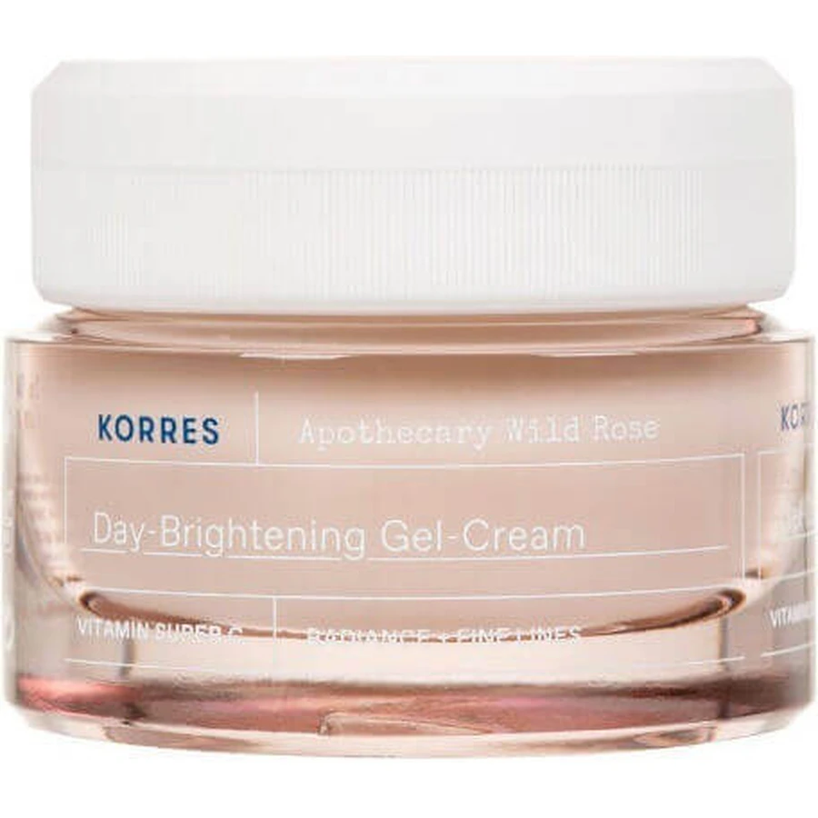 Korres Wild Rose 24h Зволожуючий та регулюючий денний крем для обличчя з гіалуроновою кислотою та вітаміном С 40мл: ціни та характеристики