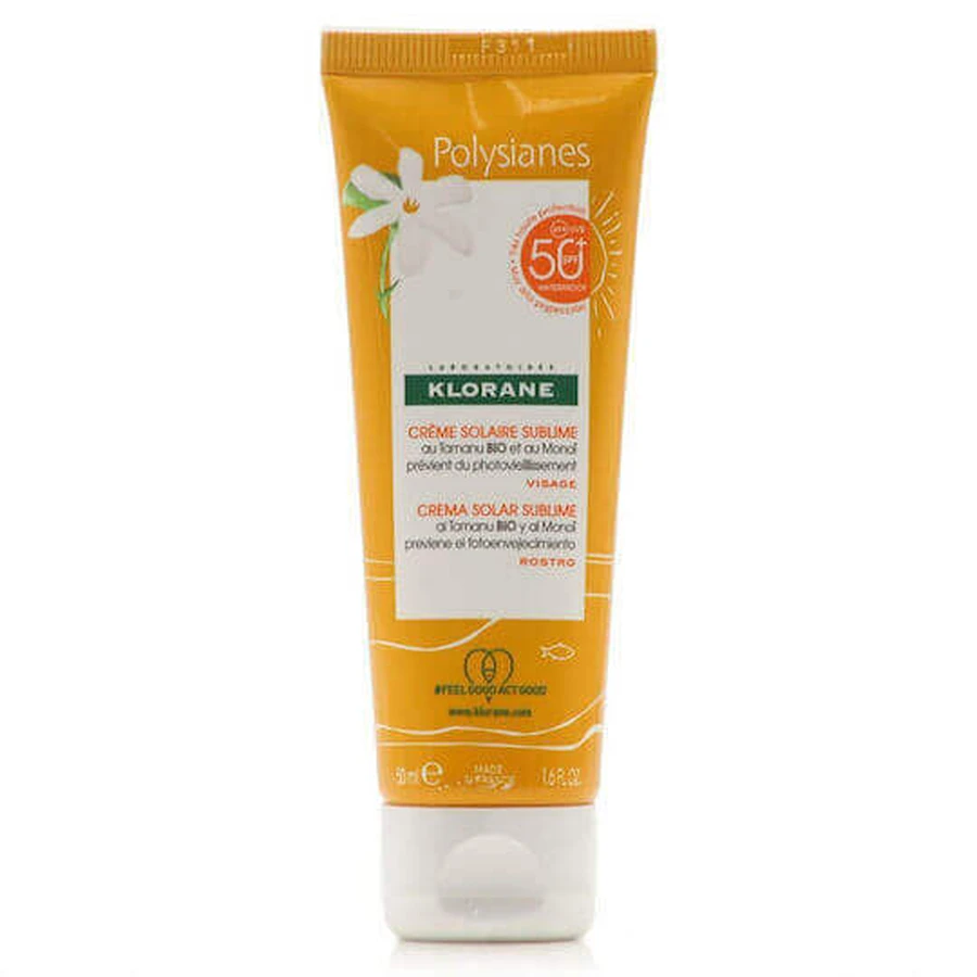 Klorane Polysianes Солнцезащитный крем для лица SPF50 50 мл: цены и характеристики