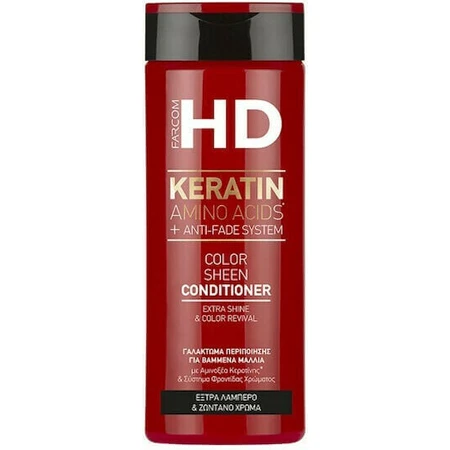 Farcom HD Keratin Кератин Аминокислоты и система антиобесцвечивания Восстанавливающий/питательный кондиционер для окрашенных волос 330 мл: цены и характеристики