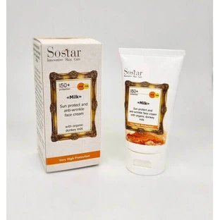 Sostar Milk Face Cream Антивіковий денний крем для обличчя з SPF50 та молоком м'ясника 50 мл