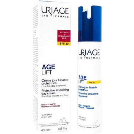 Uriage Age Lift Антивіковий і тонізуючий денний крем для обличчя SPF30 з ретинолом і гіалуроновою кислотою 40 мл: ціни та характеристики