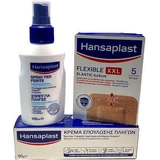 Hansaplast Набор для ухода за ранами Спрей для ран 100 мл, водонепроницаемые эластичные прокладки 20 шт. и заживляющий крем 50 гр для заживления