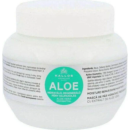 Маска для волосся Kallos Aloe Vera Aloe Vera Зволожуюча маска для відновлення блиску 275 мл: ціни та характеристики