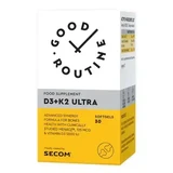 Витамин D3 + K2 Ultra Good Routine, 30 мягких гелевых капсул, Secom