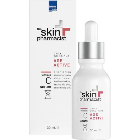 InterMed The Skin Pharmacist The Skin Pharmacist Age Active Vitamin C Увлажняющая и антивозрастная сыворотка для лица с витамином С и витамином Е для осветления и удаления пигментных пятен 30 мл: цены и характеристики
