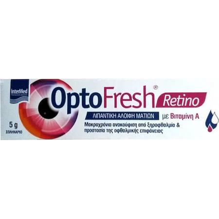 InterMed OptoFresh Ретино змащувальна мазь для очей з вітаміном А 5г: ціни та характеристики