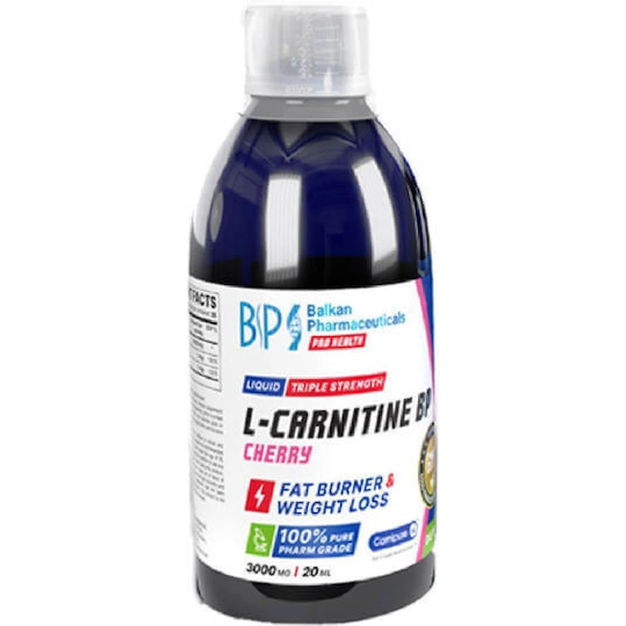 Balkan Pharmaceuticals L-Carnitine BP з карнітином 3000мг та апельсиновим смаком 500мл: ціни та характеристики