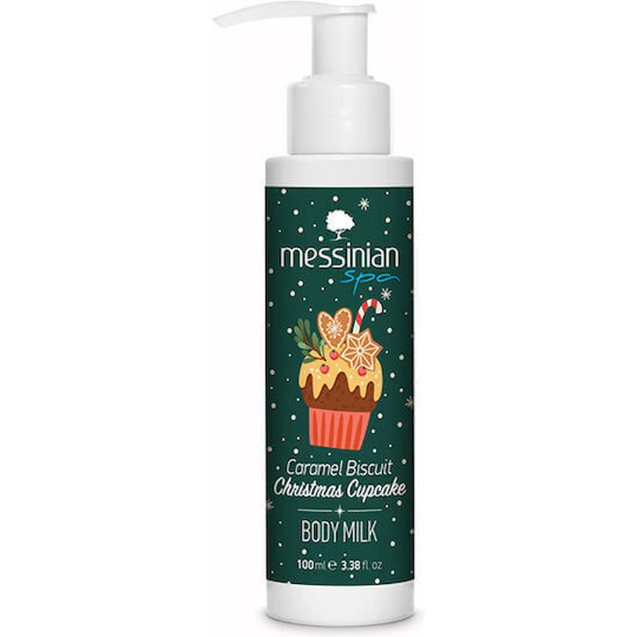 Messinian Spa Messinian Spa Caramel Biscuit Christmas Cupcake Увлажняющее молочко для тела с ароматом карамели 100 мл: цены и характеристики