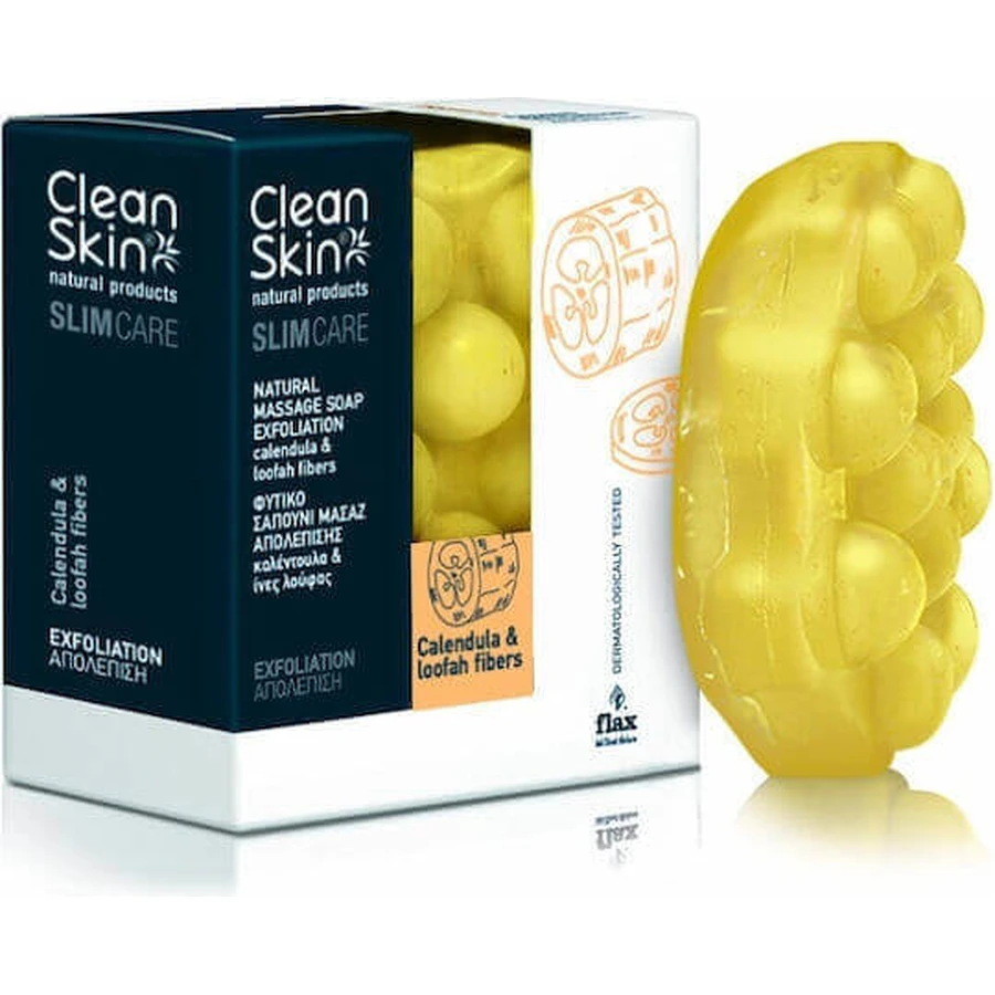 CleanSkin Натуральні продукти Зволоження Масаж Масаж Календула Мочалка для схуднення Мило для тіла 100гр: ціни та характеристики