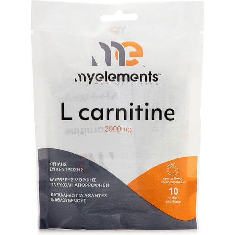 My Elements L-Carnitine с карнитином 2000 мг и вкусом L-карнитина 10 пакетиков: цены и характеристики