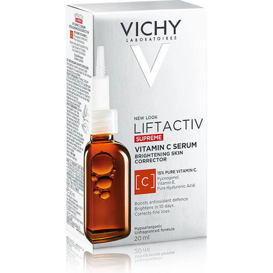 Vichy Liftactiv Supreme Антивозрастная сыворотка для лица с витамином С и витамином Е для детоксикации и осветления 20 мл: цены и характеристики