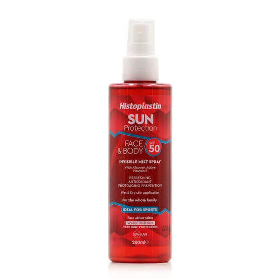 Heremco Histoplastin Histoplastin Сонцезахисний водостійкий спрей для обличчя та тіла SPF50 200 мл: ціни та характеристики