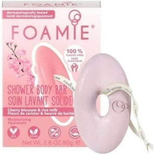 Foamie Cherry Blossom & Rice Milk Body Soap Bar 80gr