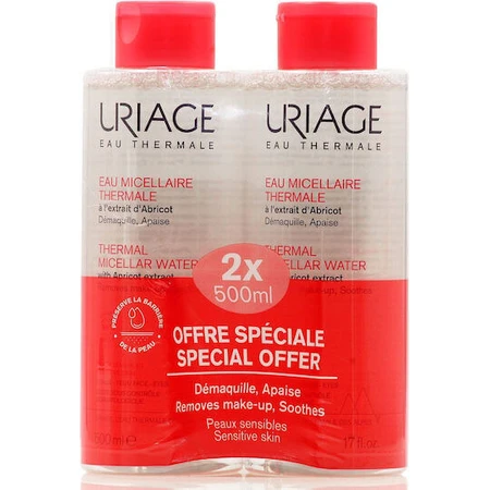 Uriage Thermal Micellar Facial Make-up Removing Мицеллярная вода для снятия макияжа 2х500 мл: цены и характеристики