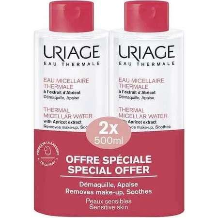 Uriage Thermal Micellar Facial Make-up Removing Мицеллярная вода для снятия макияжа 2х500 мл: цены и характеристики